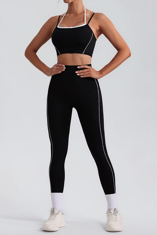 Double Layer Sports Bra & Legging Two Piece Set