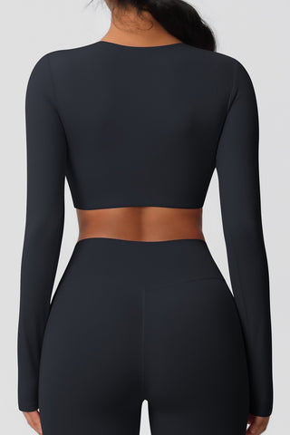 Round Neck Super-Cropped Top