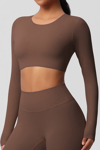 Round Neck Super-Cropped Top