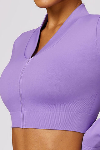 Seamless V-Neck Quick-Dry Jacket