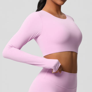 Round Neck Super-Cropped Top