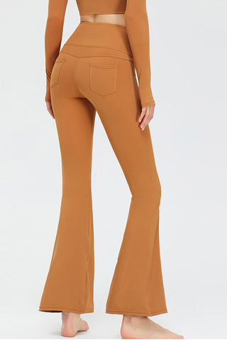 High Rise Pocketed Flare Legging