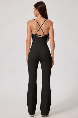 Strappy Back Flare Jumpsuit