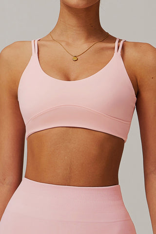 Strappy Back Scoop Sports Bra