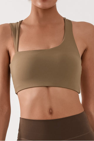 Asymmetrical Open Back Sports Bra