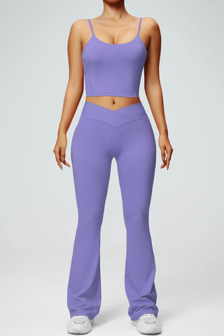 High Rise Crossover Flare Legging