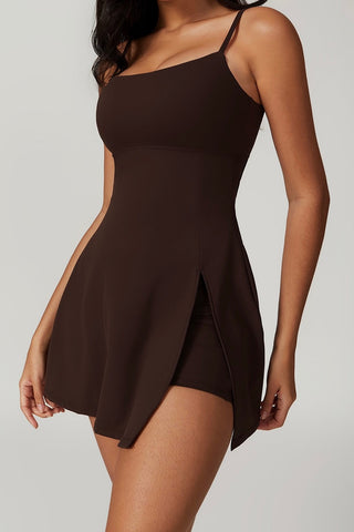 Square Neck Backless Mini Dress