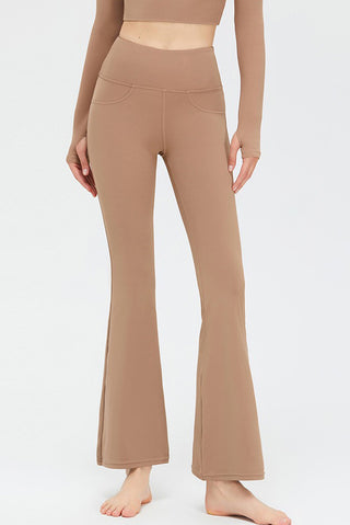 High Rise Pocketed Flare Legging