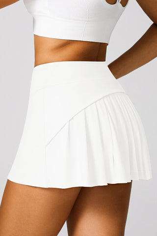 Half Pleated Mini Skort