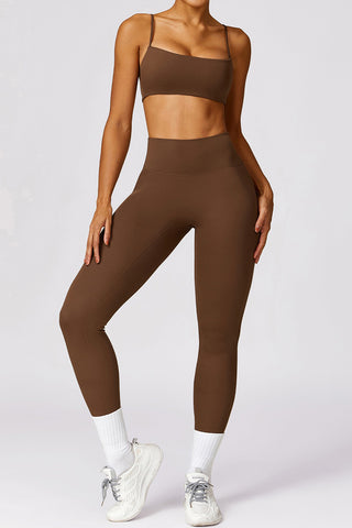 Spaghetti Straps Sport Bra & Legging Two Piece Set