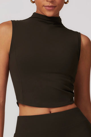 Mock Neck Crop Tank