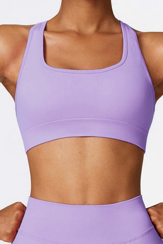 Seamless Criss Cross Back Crop Tank Top