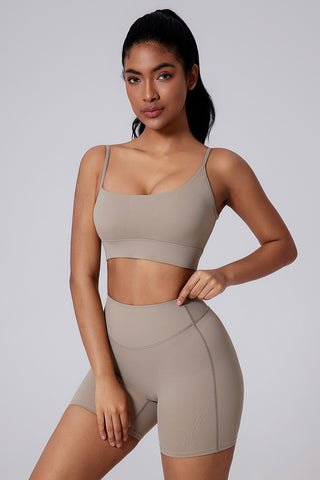 Asymmetrical Backless Sports Bra