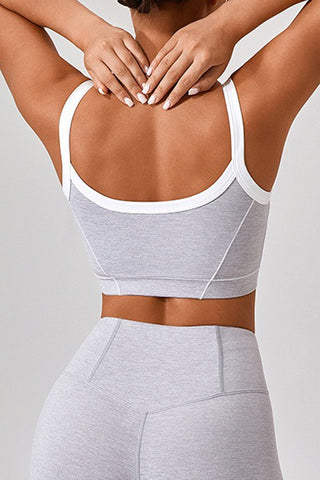 Scoop Sports Bra With Contrast Piping