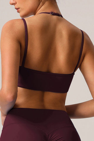 Double Strap Backless Sports Bra