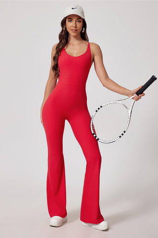 Strappy Back Flare Jumpsuit