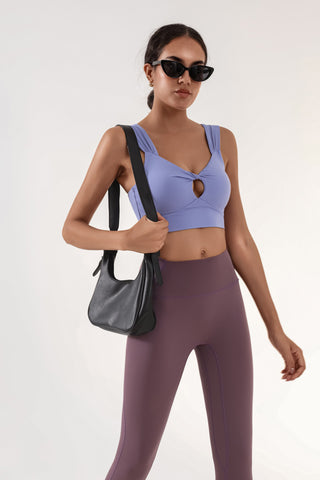 Twist Front Cutout Sports Bra