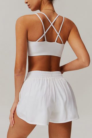 Strappy Back Scoop Sports Bra