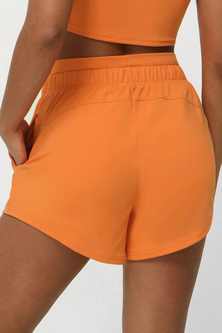 Drawstring Curved Hem Short