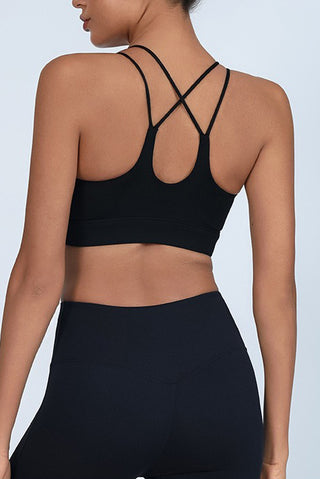 Twist Front Strappy back Sports Bra