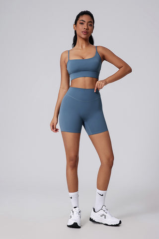 Asymmetrical Backless Sports Bra