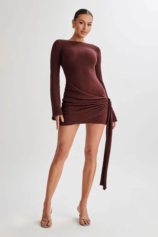 Knitted Backless Mini Dress