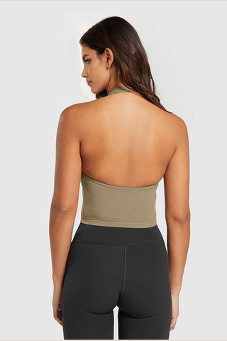 Halter Backless Form-Fitting Tank Top