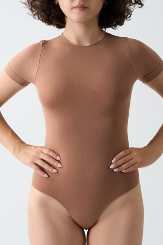 Round Neck Sleeved Bodysuit