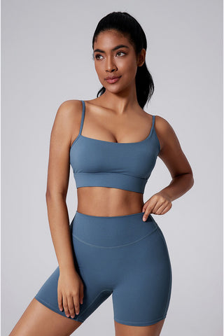 Asymmetrical Backless Sports Bra