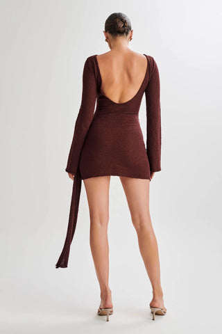 Knitted Backless Mini Dress