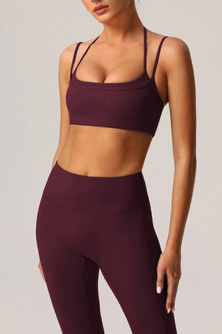 Double Strap Backless Sports Bra