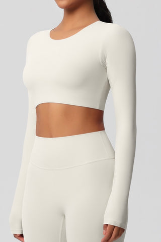 Round Neck Super-Cropped Top