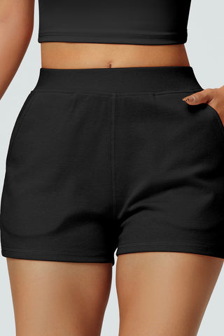 Elastic Waist Pocketed Short