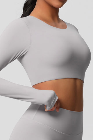 Round Neck Super-Cropped Top