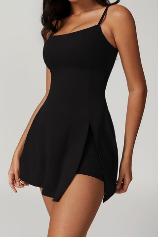 Square Neck Backless Mini Dress