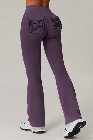 Ruched Pocket Flare Legging