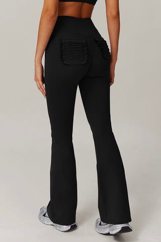 Ruched Pocket Flare Legging