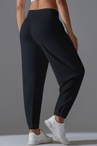 Drawstring Elastic Cuffs Pant With Pockets