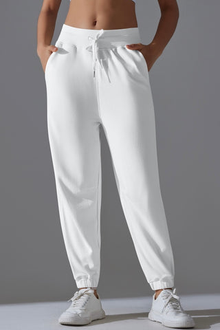 Drawstring Elastic Cuffs Pant With Pockets