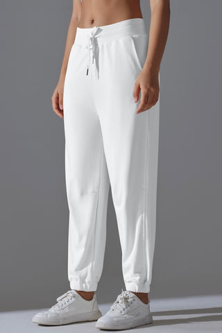 Drawstring Elastic Cuffs Pant With Pockets