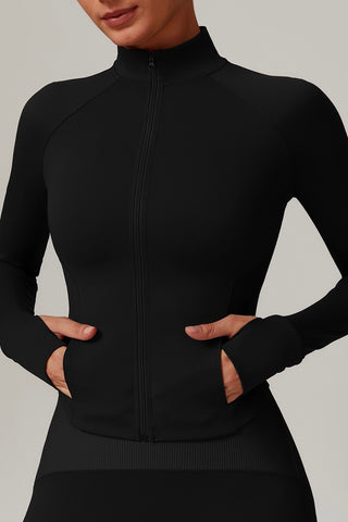 Full Zip Mock Neck Jacket