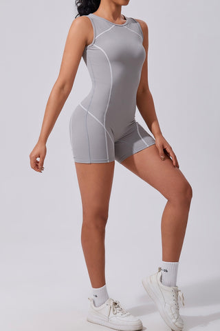 Contour Zip Closure Sleeveless Jumpsuit