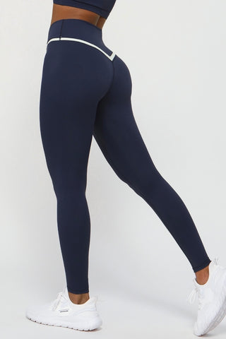 Crossover Waist Contrast Legging