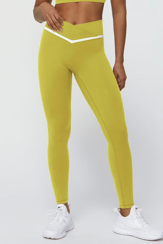 Crossover Waist Contrast Legging