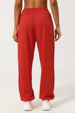 High Rise Drawstring Cuff Pant