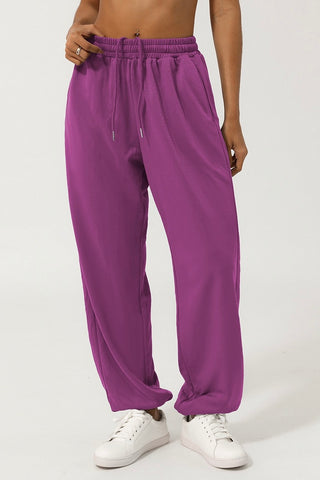 High Rise Drawstring Cuff Pant