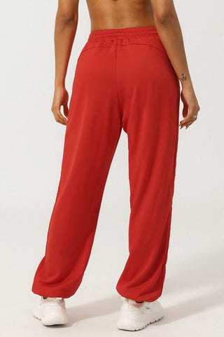 High Rise Drawstring Cuff Pant