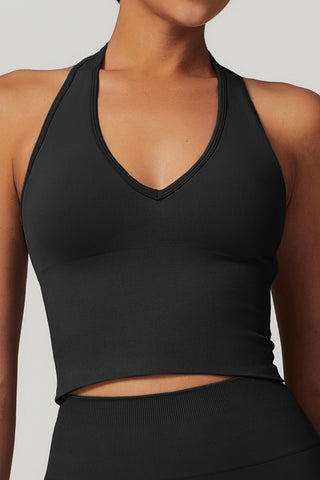 Halter Openback Crop Tank