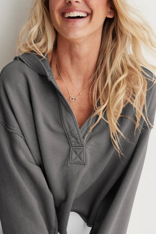 Deep V-Neck Hoodie