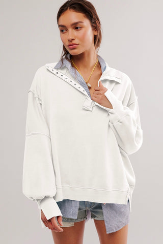 Collared Bishop Neckline Oversized Top